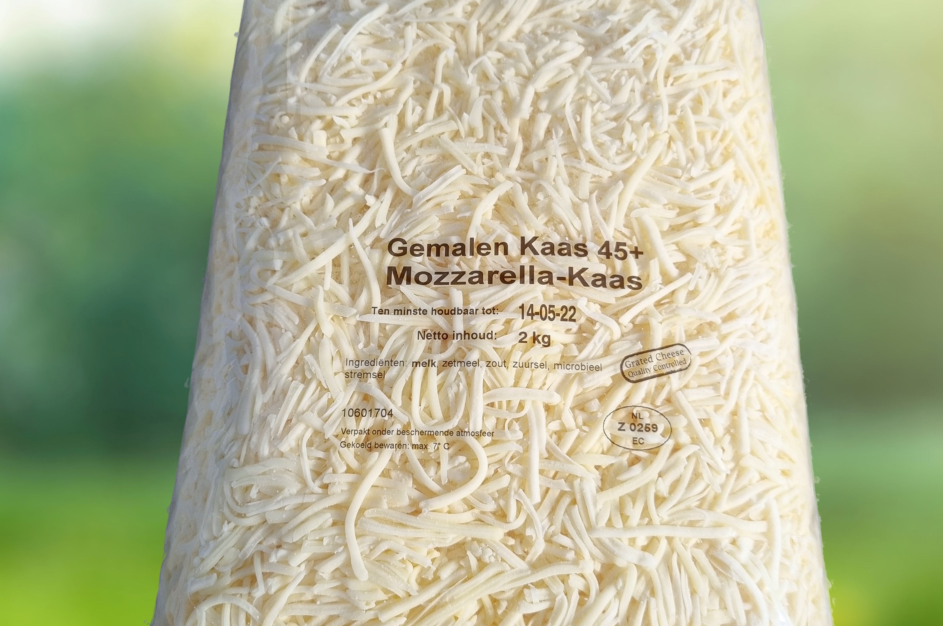 Mozzarella kaas  mix geraspt 2 kilo