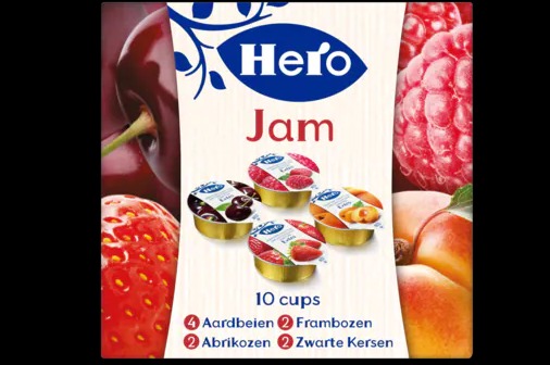 Hero variatie Jam cups 10 x 25 gram