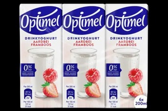 Optimel Drinkyoghurt 
Aardbei framboos 6 x 200 ml