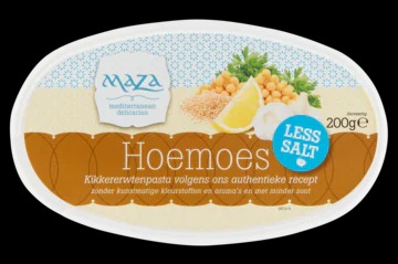Maza Hoemoes minder zout 
200 gram